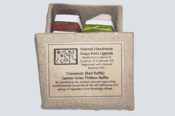 Set of 2 Natural Homemade Soaps from Uganda