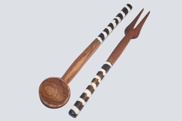 Tablespoon Fork Set with Bone Trim